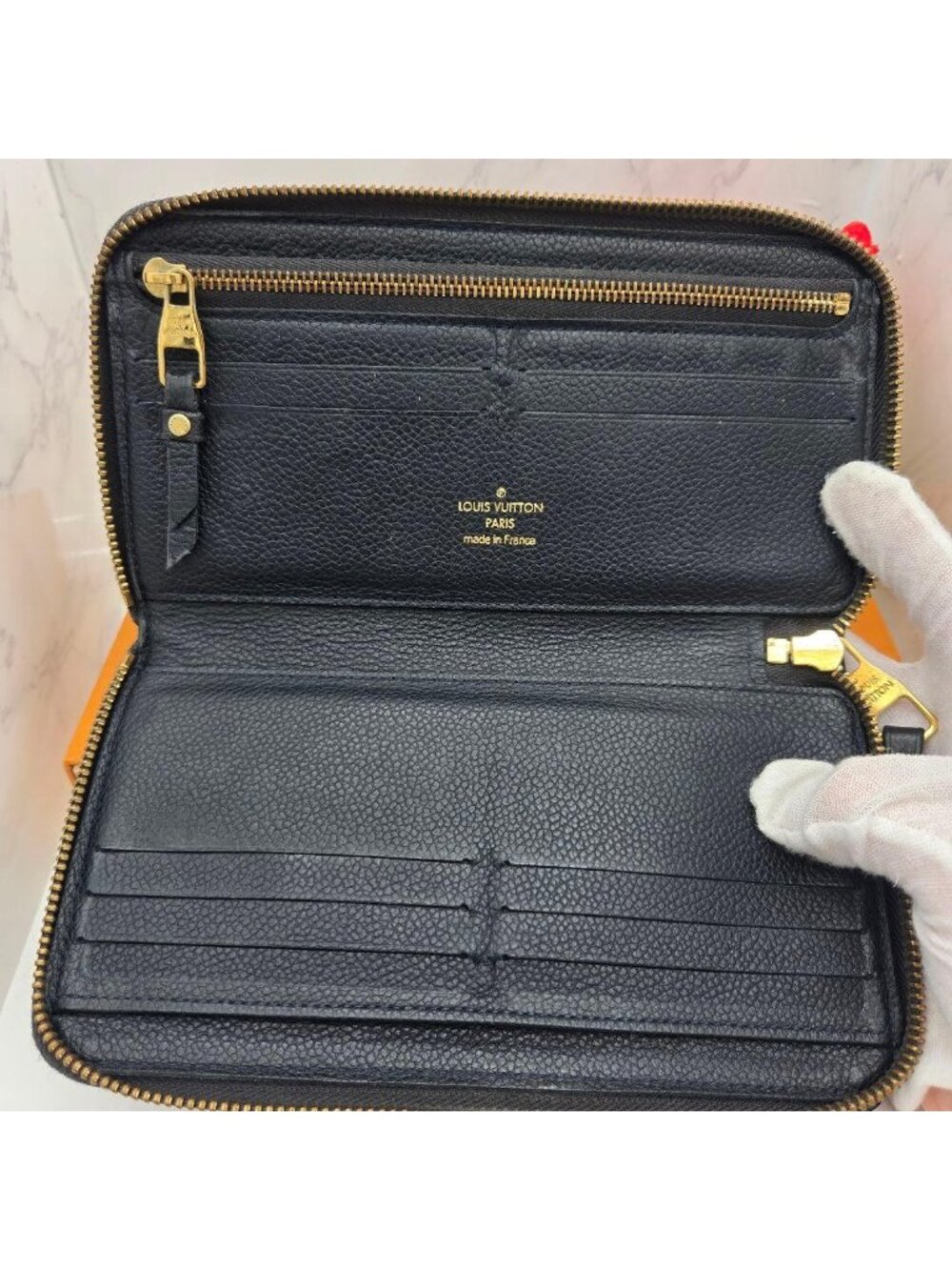 Louis Vuitton Monogram Empreinte Zippy Wallet Navy - Picture 13 of 15